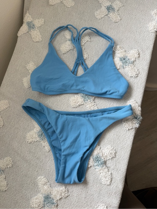 Jolyn Clothing Other - Jolyn Clothing Sky Blue Ribbed Bikini Set